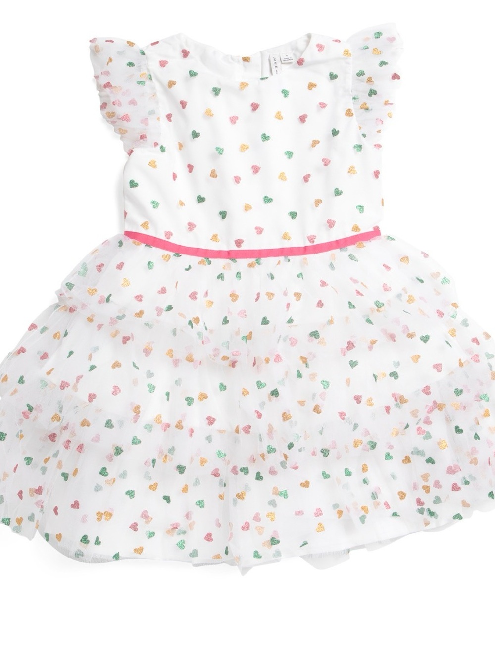 Janie and Jack Heart Print Tulle Dress NWT
